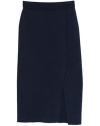 AROVESCIO - Ribbed Midi Skirt - Lyst