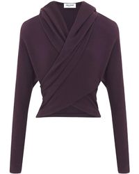 Saint Laurent - Hooded Wool Top - Lyst