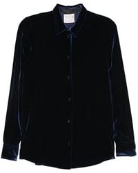 forte_forte - Velvet Long-Sleeves Shirt - Lyst