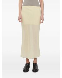 Rier - Bias-Cut Wool-Gauze Midi Skirt - Lyst