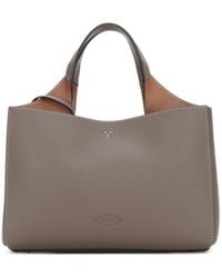 Tod's - T-Timeless Pebbled Leather Tote Bag - Lyst