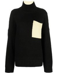 JW Anderson - Logo-embroidered Roll-neck Jumper - Lyst