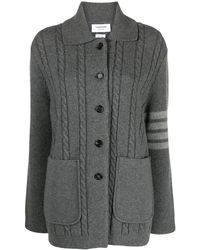 Thom Browne - Cable-Knit Bomber Jacket - Lyst