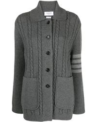 Thom Browne - Cable-Knit Bomber Jacket - Lyst