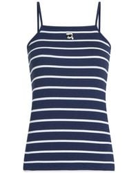 KARL LAGERFELD - Ikon Striped-Pattern Tank Top - Lyst