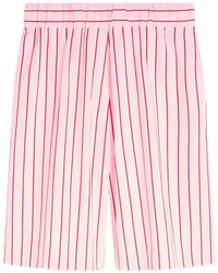 Dries Van Noten - Striped Cotton Shorts - Lyst