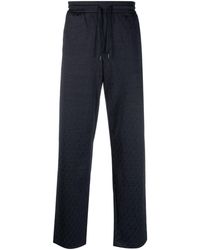 Emporio Armani - Pantalones de chándal con monograma en jacquard - Lyst