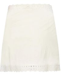 For Love & Lemons - Rok Met Geborduurd Hart En Kanten Afwerking - Lyst