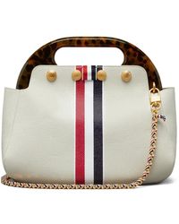 Thom Browne - Sac Porté Épaule En Cuir À Détails Rayés - Lyst