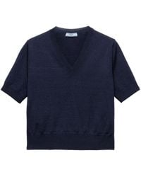 Prada - V-Neck Knitwear - Lyst