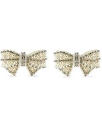 Self-Portrait - Pearl Bow-Shape Earrings - Lyst