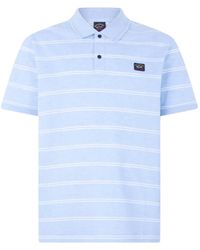 Paul & Shark - Striped Cotton Polo Shirt - Lyst