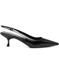 Prada - Leather Slingback Pumps - Lyst