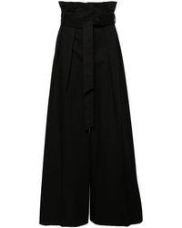 Moschino - Paperbag-waist Wide-leg Trousers - Lyst