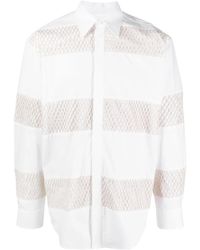 MSGM - Gestreiftes Hemd Aus Bio-Baumwolle - Lyst