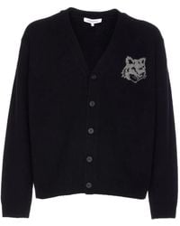 Maison Kitsuné - Fox-Head Buttoned Cardigan - Lyst
