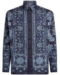 Etro - Camisa de algodón estampado de Paisley - Lyst