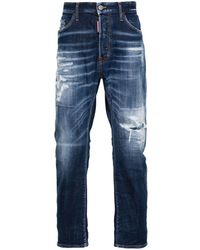 DSquared² - Distressed Washed-denim Jeans - Lyst