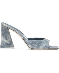 The Attico - 85Mm Mini Devon Geometric-Heel Sandals - Lyst