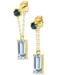 Yi Collection - 18K Tsavorite And Aquamarine Earrings - Lyst