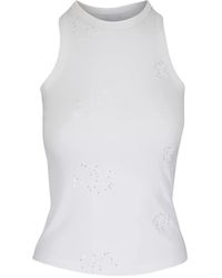 AG Jeans - Sequin-Embellished Ribbed Tank Top - Lyst