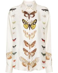 Pierre Louis Mascia - Camisa con motivo de mariposas - Lyst