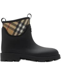 Burberry - Botas de lluvia con detalle Vintage Check - Lyst