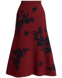 Erdem - Jacquard-Knit Patterned Midi Skirt - Lyst
