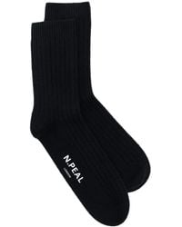 N.Peal Cashmere - Ribbed Cashmere Socks - Lyst