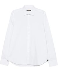 Manuel Ritz - Logo-Patch Spread-Collar Shirt - Lyst