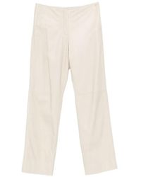 TOTEME - Straight-Leg Leather Trousers - Lyst