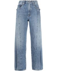 Agolde - Fold Jean High-rise Wide-leg Jeans - Lyst