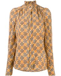 Isabel Marant Blusa a collo alto - Arancione