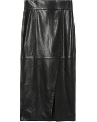 IRO - Leather Midi Pencil Skirt - Lyst