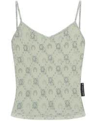 Marine Serre - Moonogram Mesh Straps Top - Lyst