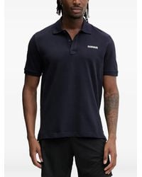 Napapijri - Box Logo-Patch Piqué Polo Shirt - Lyst