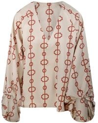 By Malene Birger - Salia Parisian Scarf Geometric-Print Blouse - Lyst