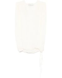 Blumarine - Pleated Silk Top - Lyst