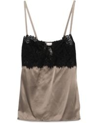 Semicouture - レーストリム シルクトップ - Lyst
