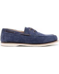 Brunello Cucinelli - Lace-up Suede Boat Shoes - Lyst