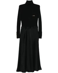 Elisabetta Franchi - Double Fabric Dress - Lyst