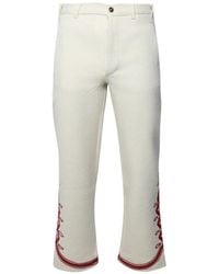 BAZISZT - Baya Embroidered Straight-Leg Trousers - Lyst