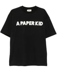 A PAPER KID - Logo-Print T-Shirt - Lyst