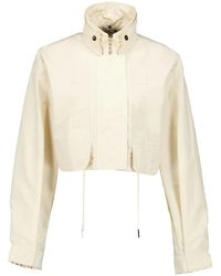 Fendi - Cropped-Jacke mit Stehkragen - Lyst