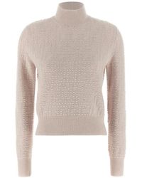 Fendi - Logo-Patterned Wool Sweater - Lyst