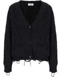Laneus - Cardigan À Effet Usé - Lyst