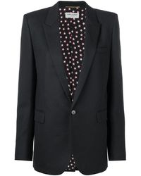 Saint Laurent Blazer con un botón - Negro