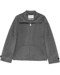 Amaranto - Zip-Up Button-Tab Jacket - Lyst