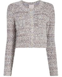 Cinq À Sept - Pearl-Button Tweed Cardigan - Lyst