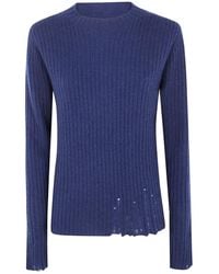 Uma Wang - Gerippter Pullover mit Fransen - Lyst